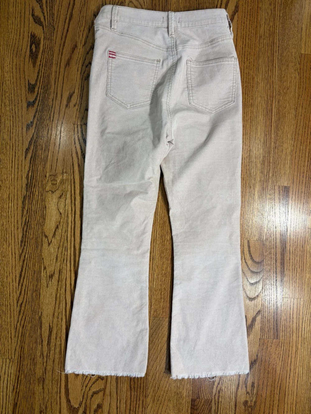 BDG Pale Pink Corduroy Raw Hem Wide-Leg Pants (26) - Picture 2 of 8